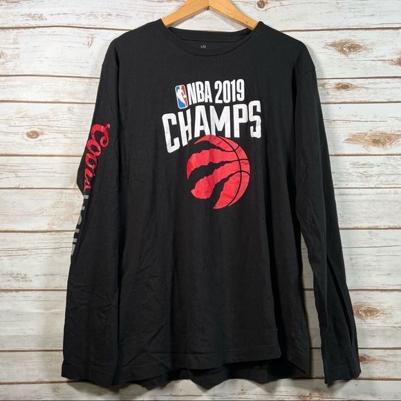 Coors Light Other - Coors Light Black Raptors Long Sleeve w 2019 NBA Champions Logo Size L